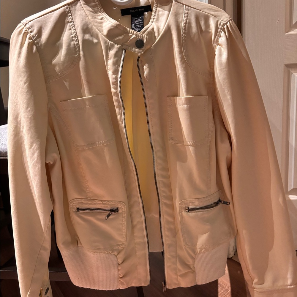Paper Tee Light Tan Bomber Jacket